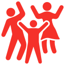 fun, social, dance icon
