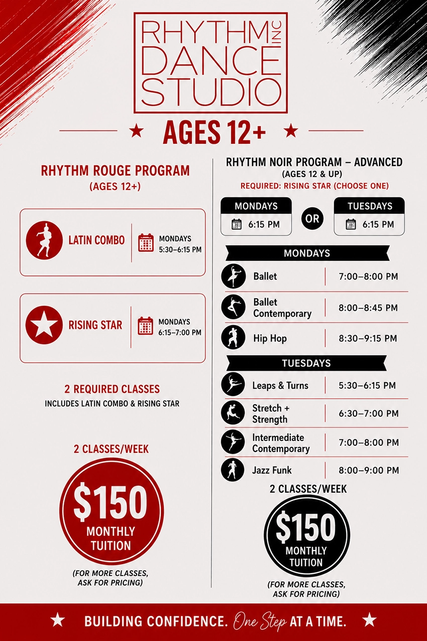 Rhythm Rouge & Rhythm Noir Age 12plus